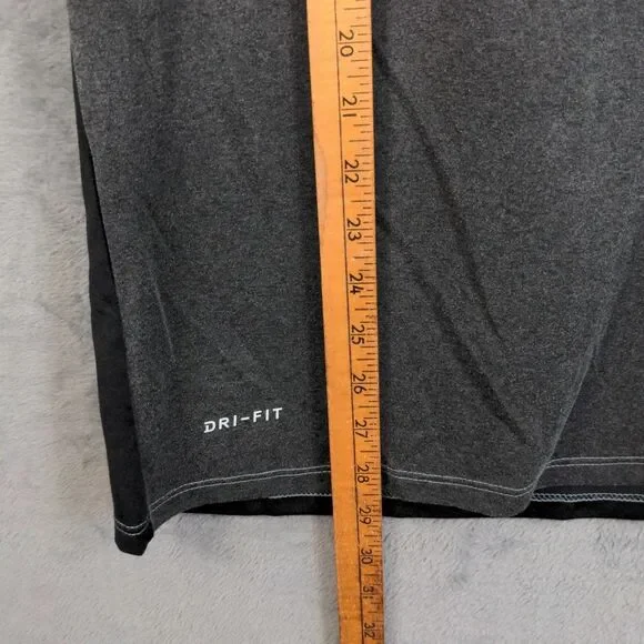 The Nike Tee Men's Black Gray Ombre Baseball MLB T Shirt Dri-Fit Size Large - Picture 7 of 8